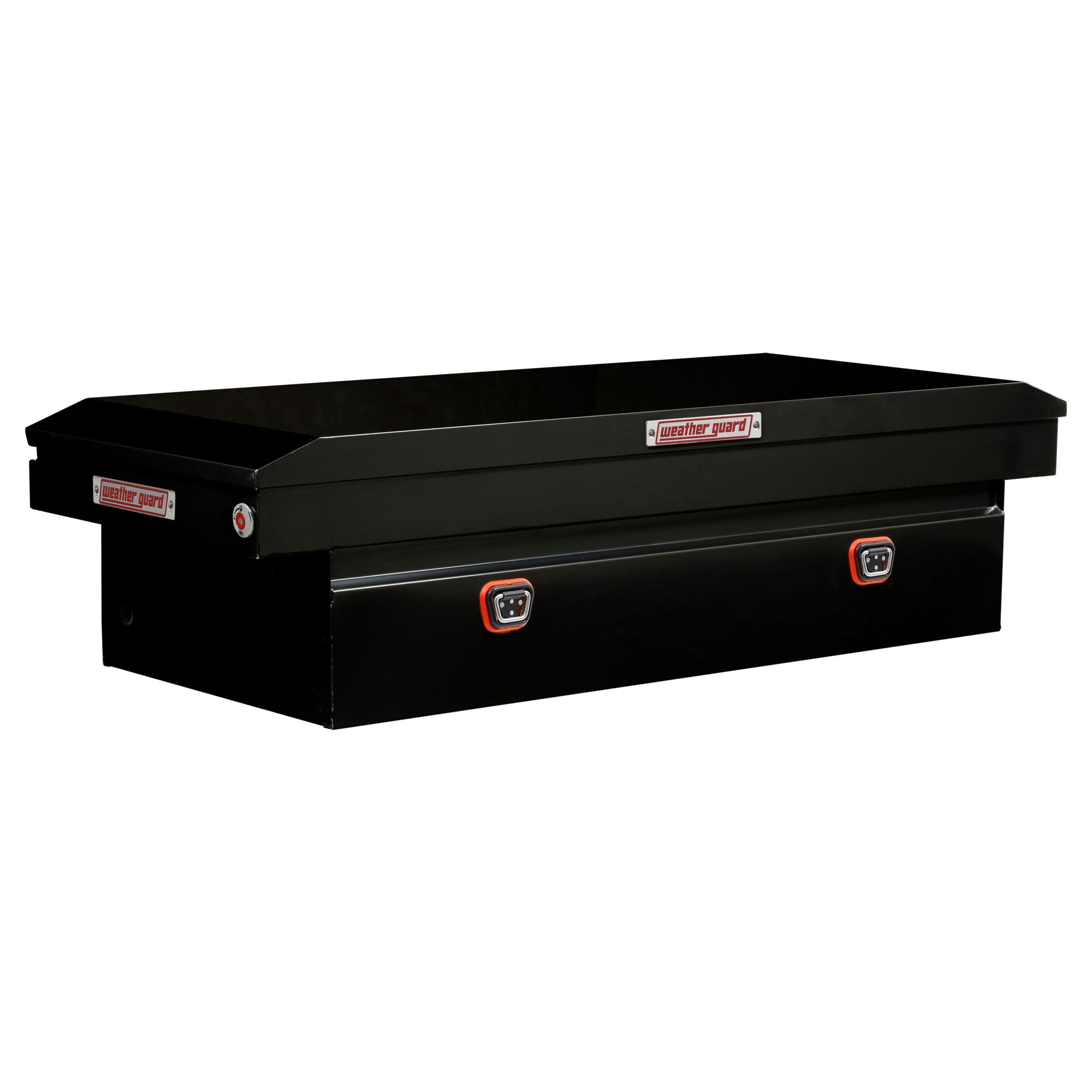 Weather Guard, 71in. Saddle Box, Steel, Full Extra Wide, Black, Width 72 in, Material Steel, Color Finish Gloss Black, Model# 116-5-04